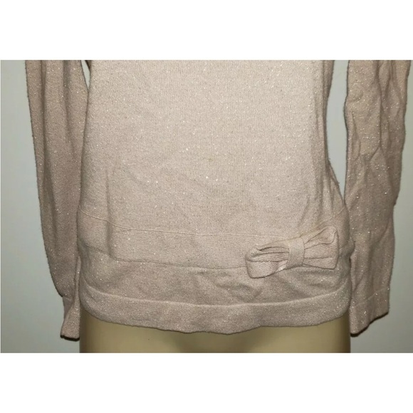 346 Brooks Brothers Scoop Neck Pullover Sweater Mettalic Blush Size S - Picture 2 of 6